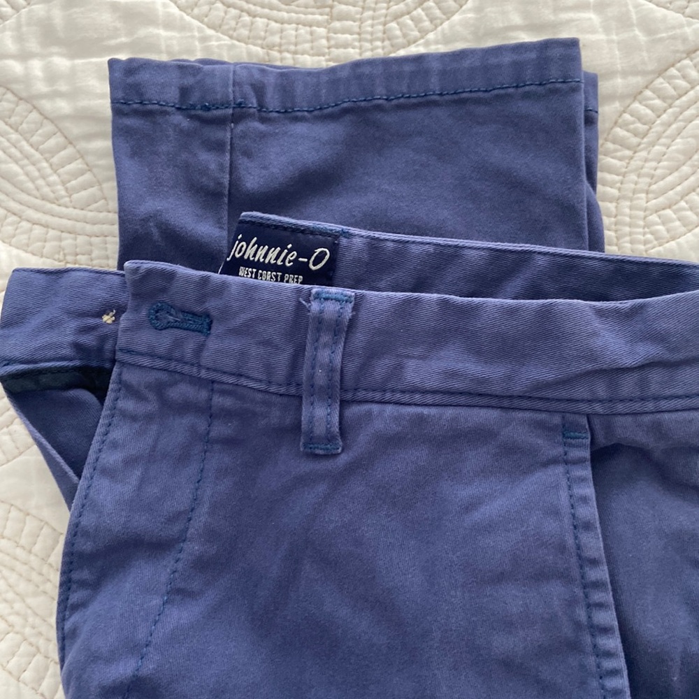 Royal/navy blue boys khaki pants. Flat front. Size 14.